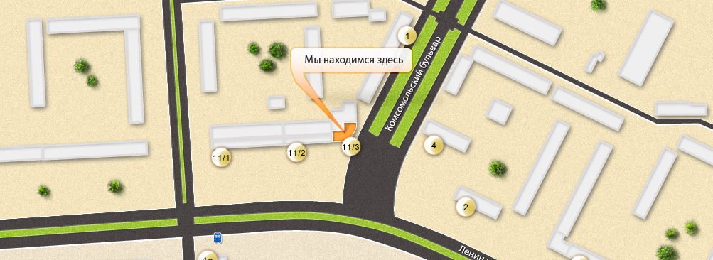 Карта проезда ул. Ленина